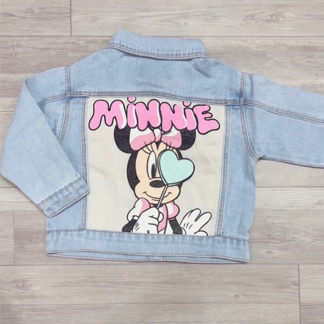 Áo Khoác Jeans Z Z Cho Bé Hoạ Tiết Mic Key