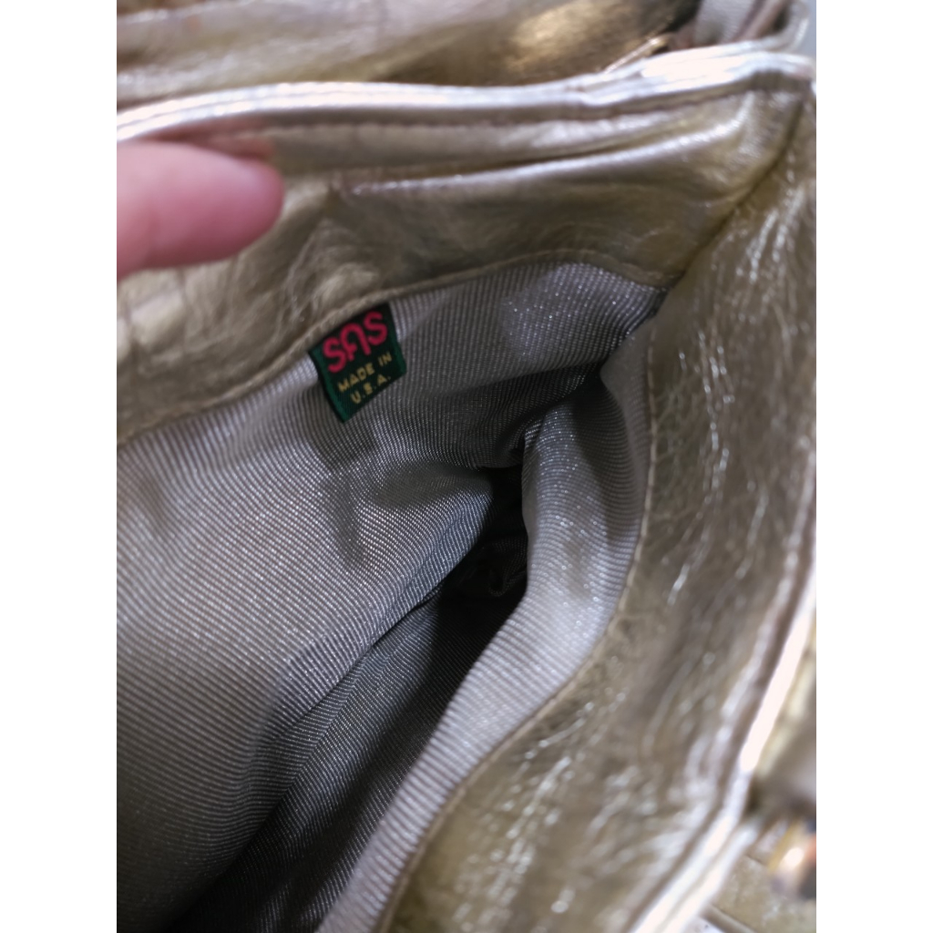giỏ da vàng đeo vai size 28*18