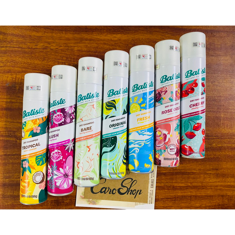 Dầu gội khô Dry shampoo Batiste các màu