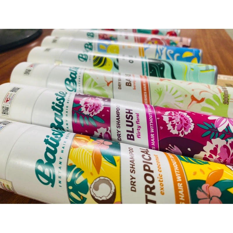 Dầu gội khô Dry shampoo Batiste các màu