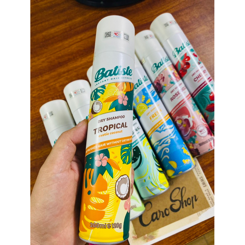 Dầu gội khô Dry shampoo Batiste các màu
