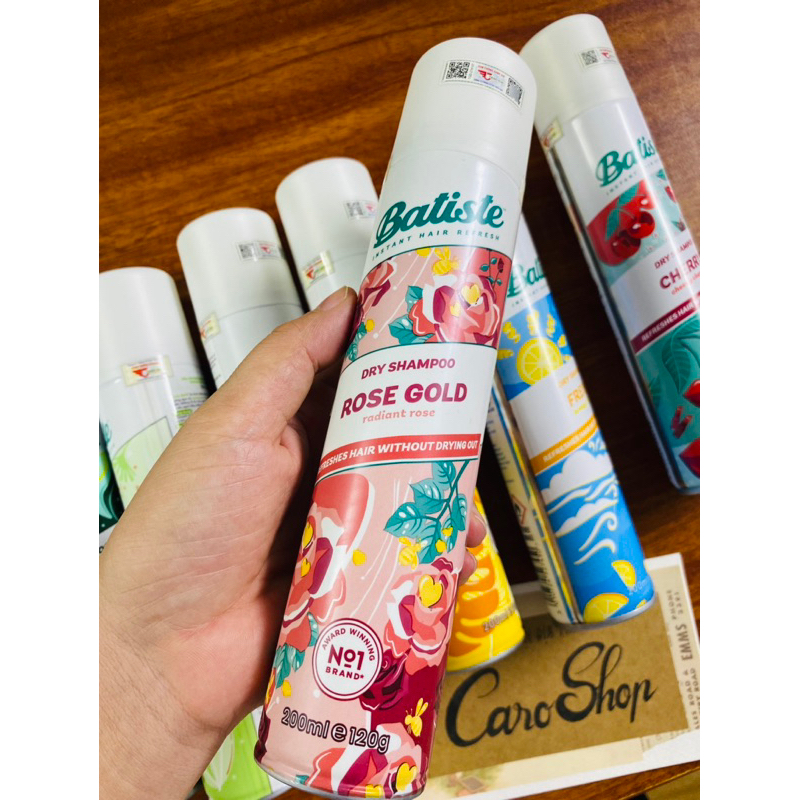 Dầu gội khô Dry shampoo Batiste các màu