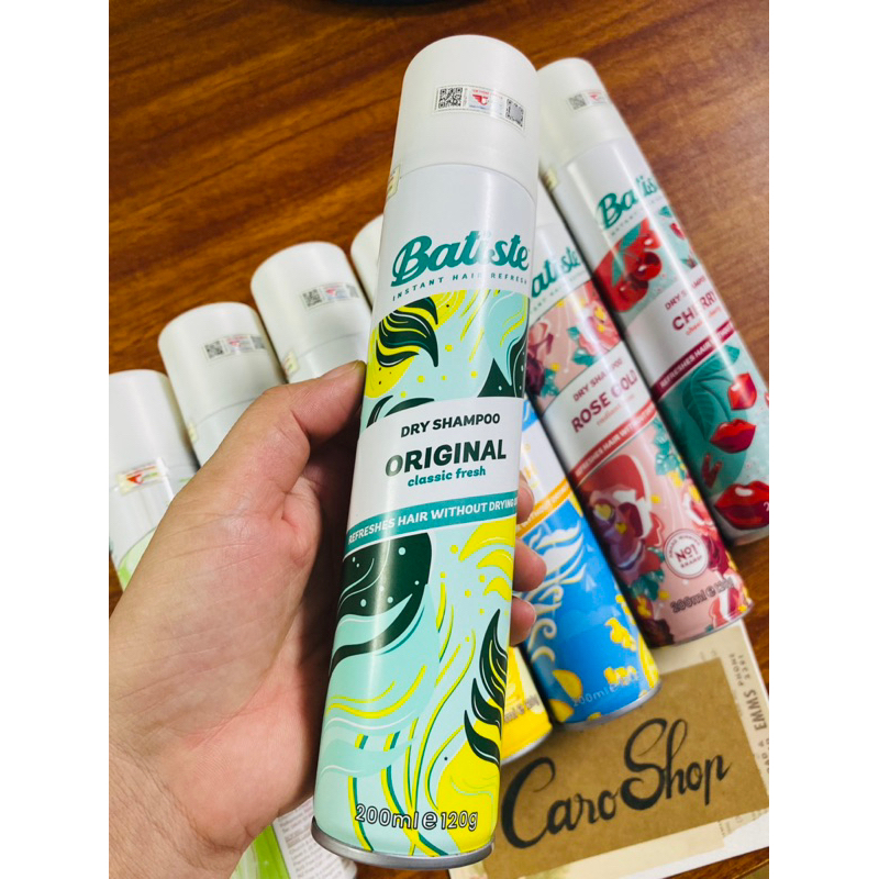Dầu gội khô Dry shampoo Batiste các màu