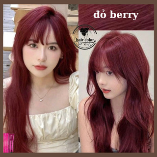 Thuốc nhuộm tóc . nhuộm tóc màu đỏ berry ,