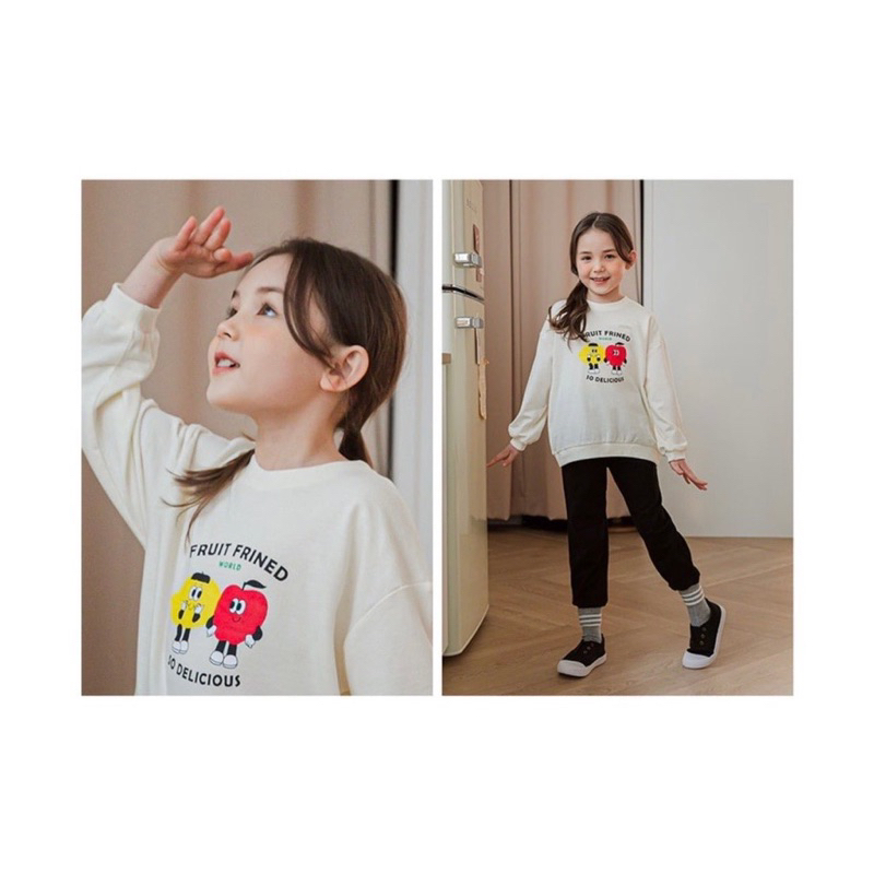 Áo nỉ da cá xuất Hàn hãng Lilipurri, Owleybarn