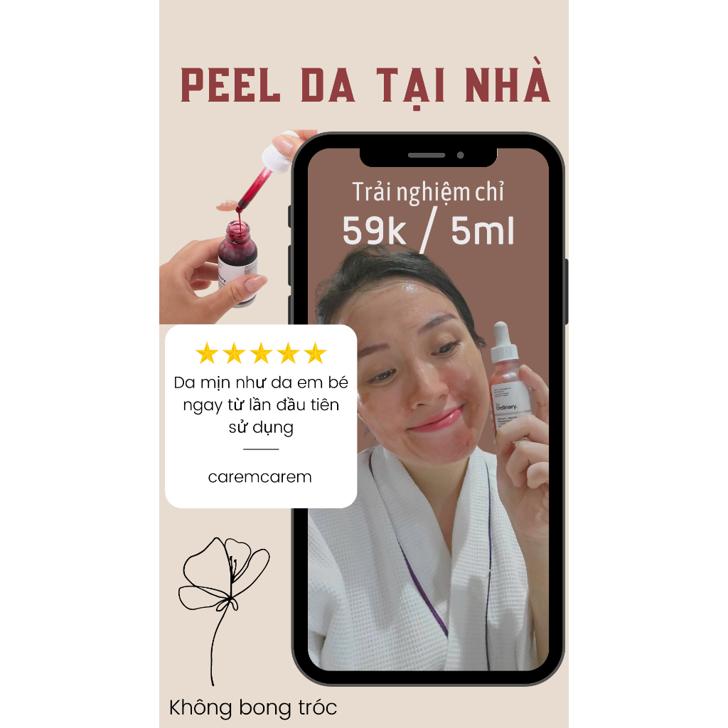 Serum tẩy tbc không bong tróc tại nhà