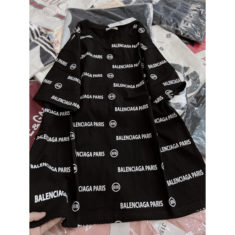 Áo thun chất cotton su form rộng tay lỡ - balen in full