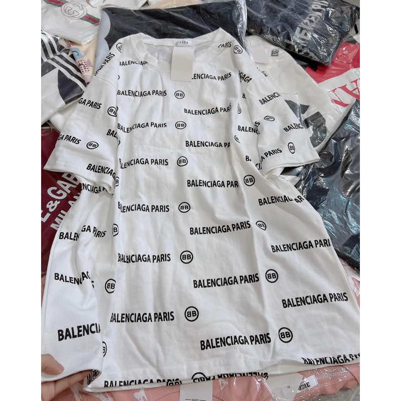 Áo thun chất cotton su form rộng tay lỡ - balen in full