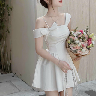 [New] ĐẦM NỮ TRỄ VAI NGƯC 2 DÂY DÁNG XÒE BỒNG BỀNH THỜI TRANG DÀNH CHO NỮ ( CÓ MÚT NGỰC )