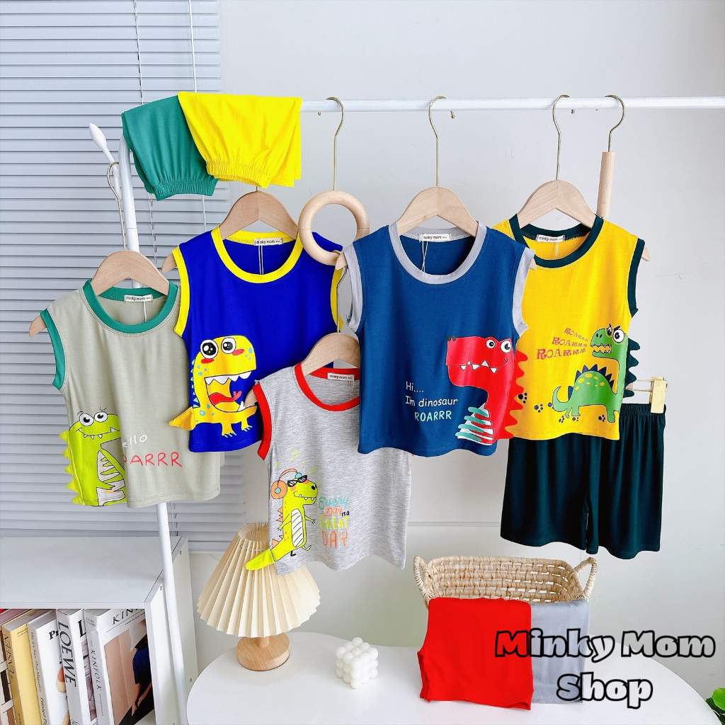 (30-40kg) ba lổ thun lạnh khủng long cho bé minkymom