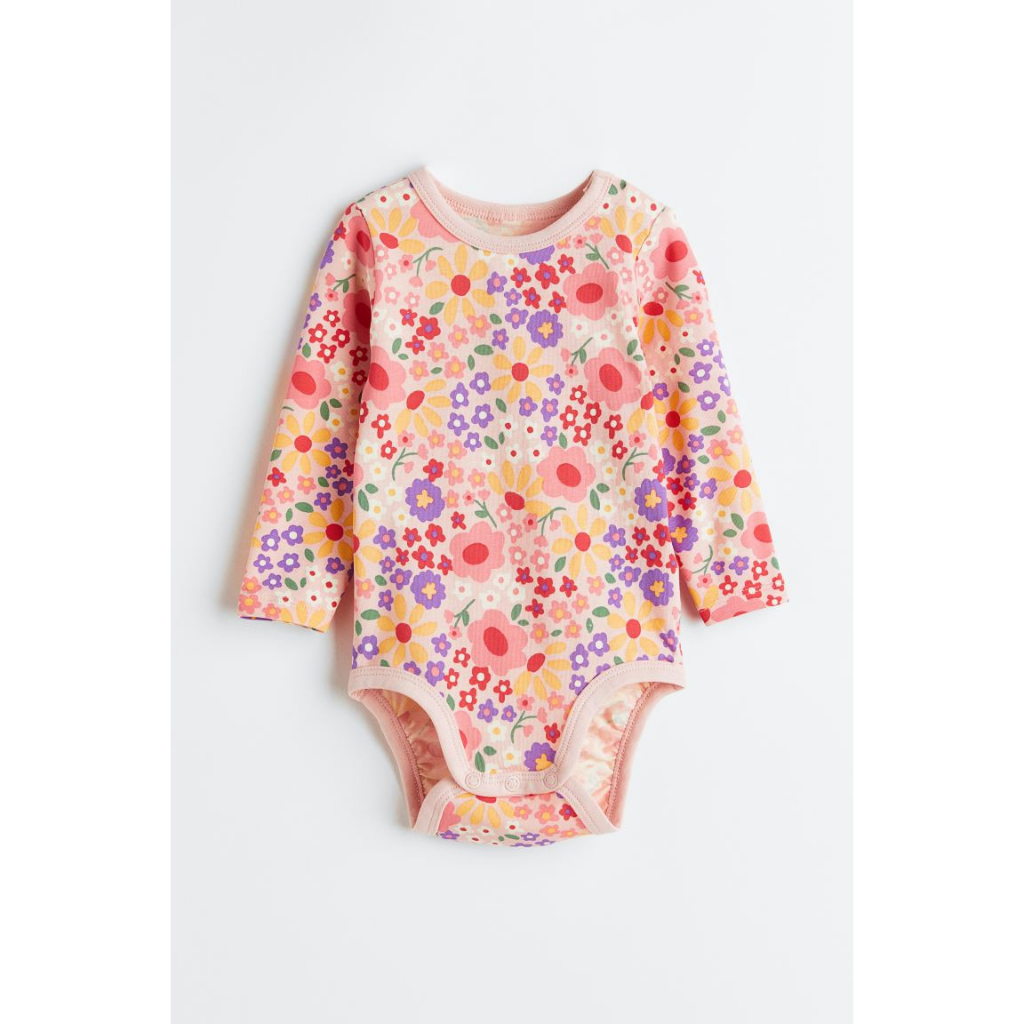 Body chíp dài tay HM Auth chất cotton 4 mùa bé sơ sinh đến 4y