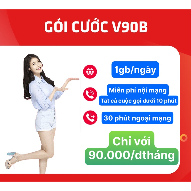 Sim 4g viettel v90b, v120b, v120n, v160b, v200b, 1gb, 1,5gb, 4gb, 8gb/ngày tốc độ cao, gọi miễn phí