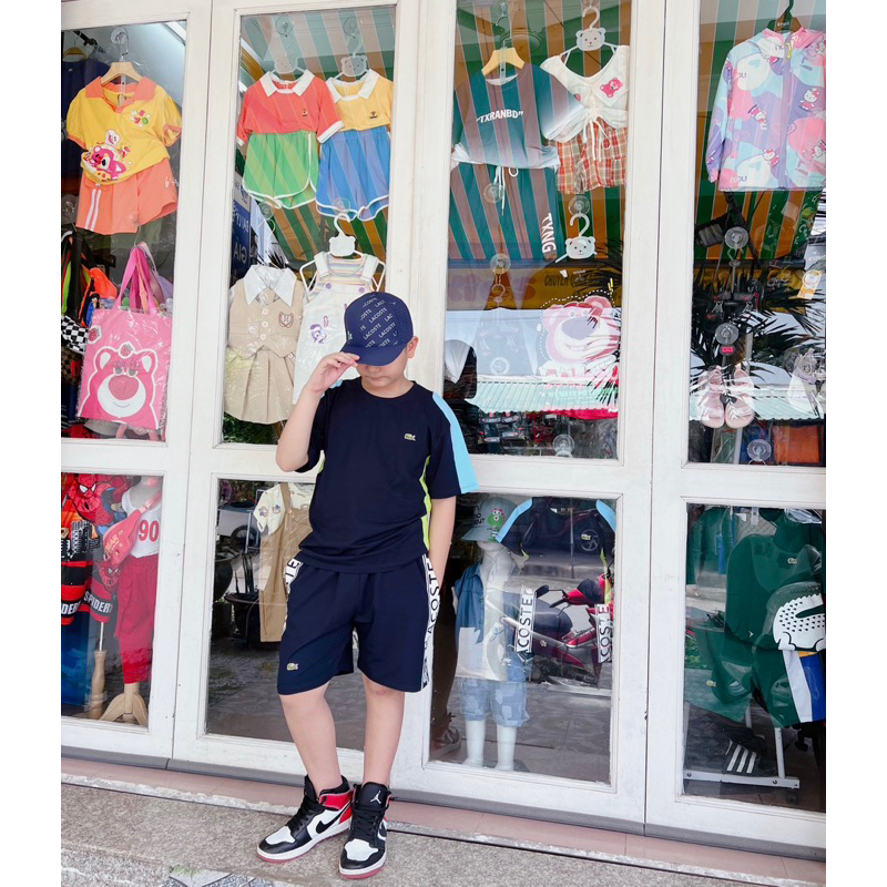 Bộ thun bé trai logo cá sấu BiBi