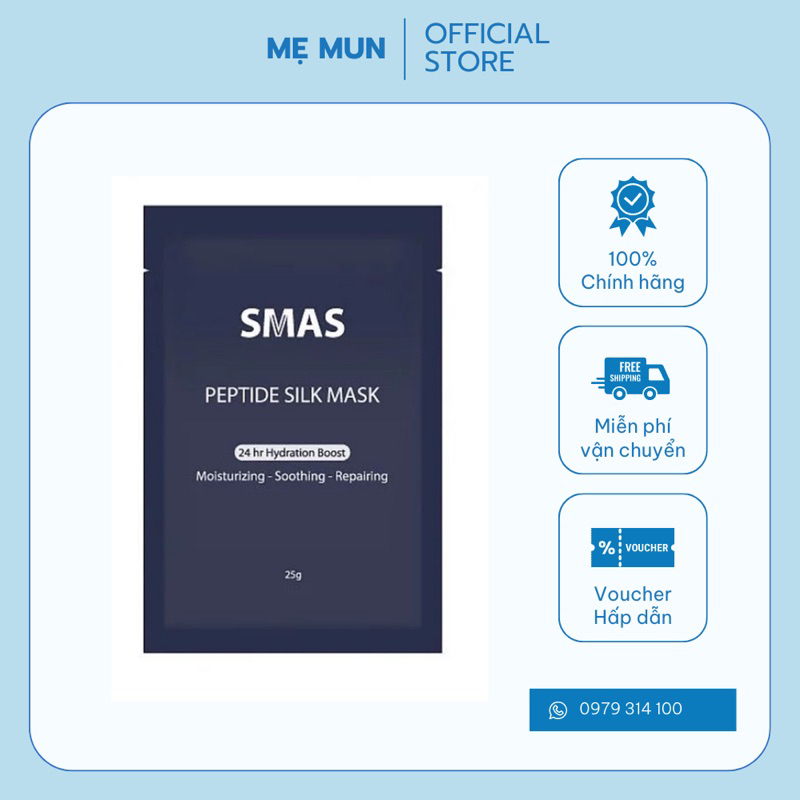 Mặt Nạ SMAS Peptide Silk Mask Mặt Nạ Dưỡng Da, Phục Hồi Da, Tái Tạo Da Nhật Bản 25gr