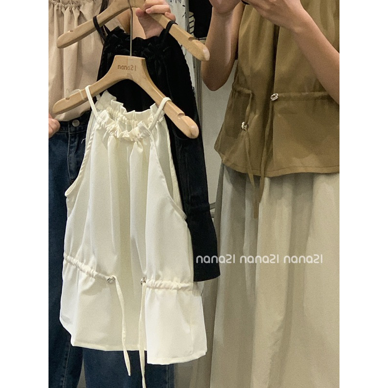 Áo yếm cổ bèo rút dây eo Nana21 Nanastore21