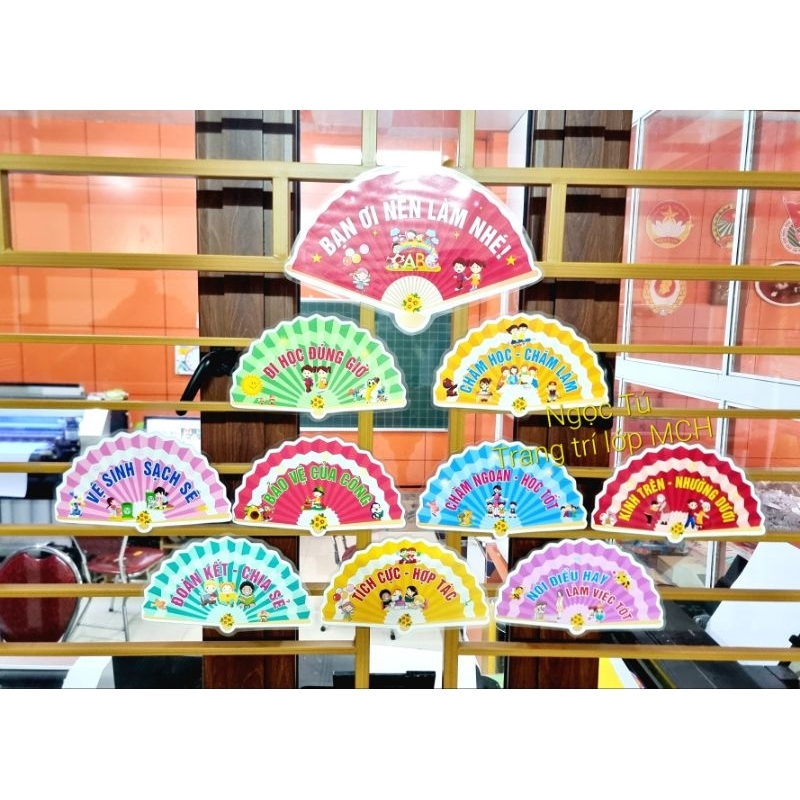 💥SÉT RỜI TRANG TRÍ LỚP HỌC  "BẠN ƠI NÊN LÀM NHÉ" IN MÀU + ÉP + BĂNG DÍNH DÁN TƯỜNG