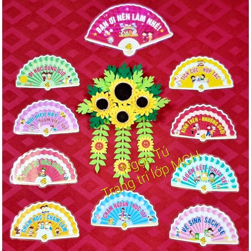 💥SÉT RỜI TRANG TRÍ LỚP HỌC  "BẠN ƠI NÊN LÀM NHÉ" IN MÀU + ÉP + BĂNG DÍNH DÁN TƯỜNG