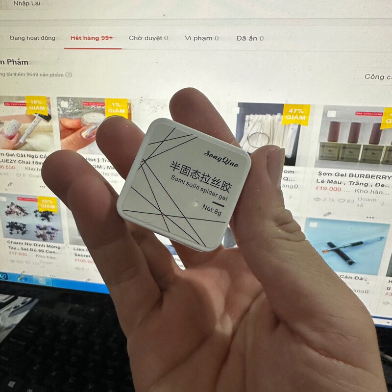 Gel nhện trong SongQiao hũ 8g trang trí móng HN NAIL NEW
