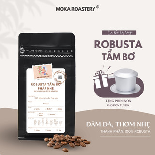Cà Phê Pha Phin Robusta Tẩm Bơ Pháp Nhẹ, Cà Phê Truyền Thống Nguyên Chất Gu Đậm