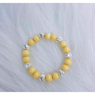 Vòng dâu tằm cho bé mix bi bạc ta. D1 Tặng kèm hạt dâu + dây dự phòng và hộp đựng