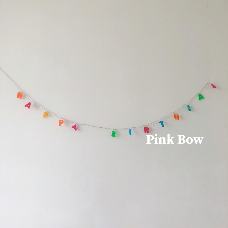 ĐÈN Chữ Happy Birthday đủ màu sắc có ánh sáng LUNG LINH + kèm 2 viên pin AA