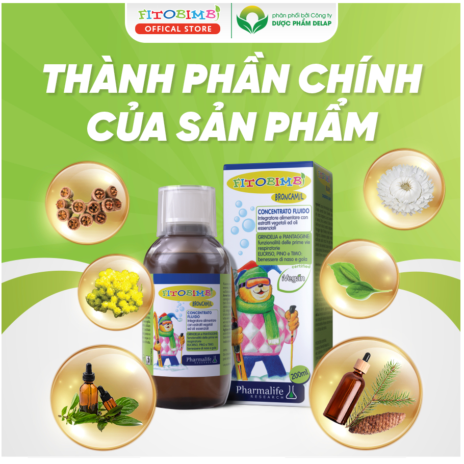 Fitobimbi Broncamil – giảm ho, long đờm, tăng miễn dịch hô hấp