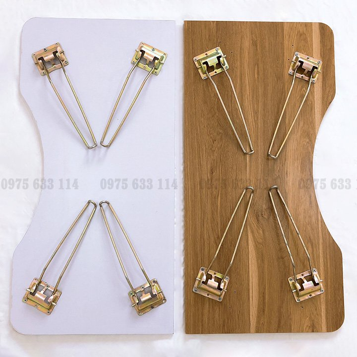 Bàn học gấp gọn chân sắt bóp chắc chắn, Bàn học sinh viên ngồi bệt chất liệu gỗ MDF dùng kê laptop
