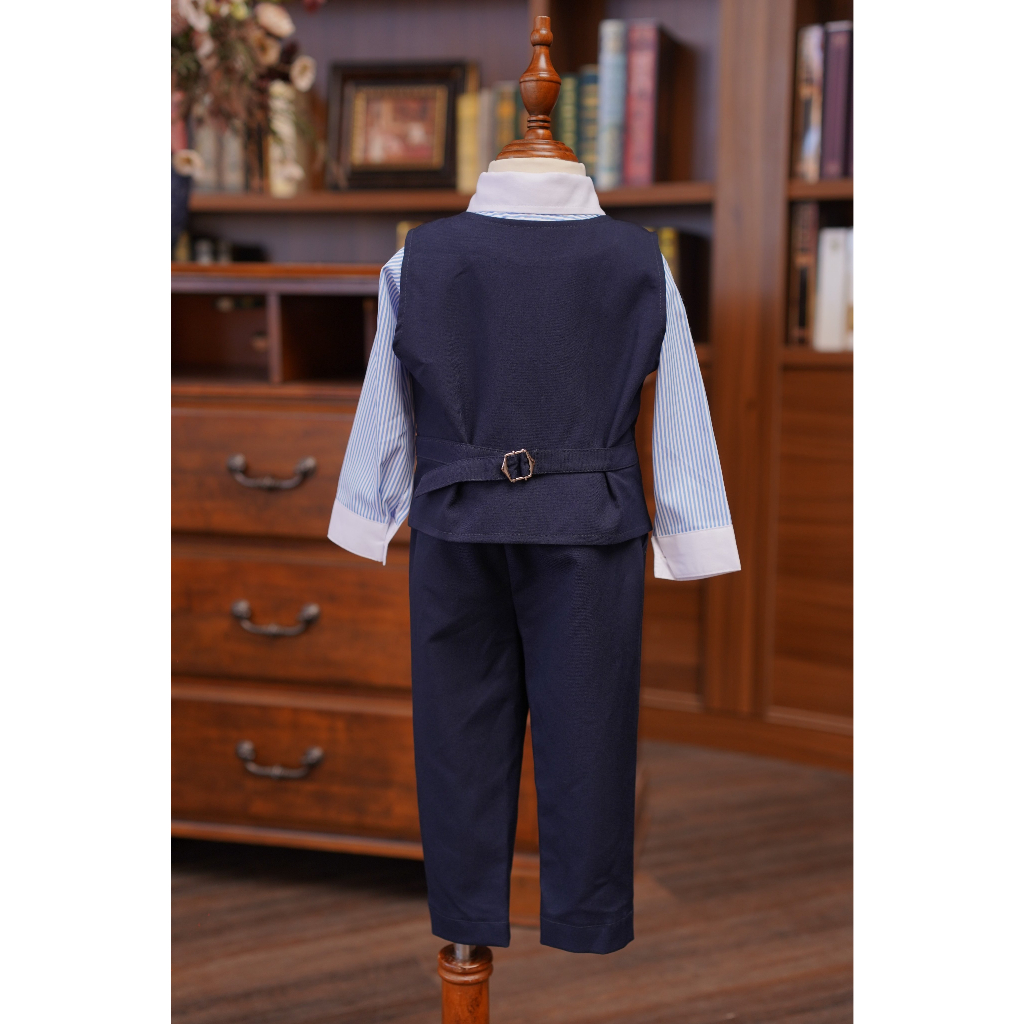 SET GILE DÀI TAY XANH NAVY CHO BÉ TRAI