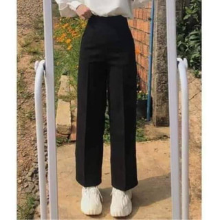 QUẦN ỐNG RỘNG SUÔNG DÂY KÉO BÊN  LƯNG CAO