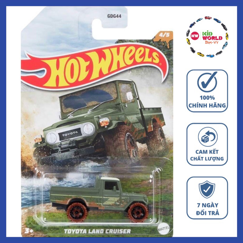 Xe mô hình Hot Wheels Mud Runners Series Bán tải Toyota Land Cruiser HDH10.