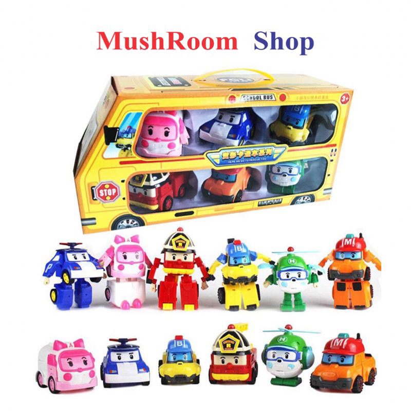 Đồ Chơi Robocar Poli Biến Hình Siêu Xe Robot 6 Trong 1 Cao Cấp Cho Bé