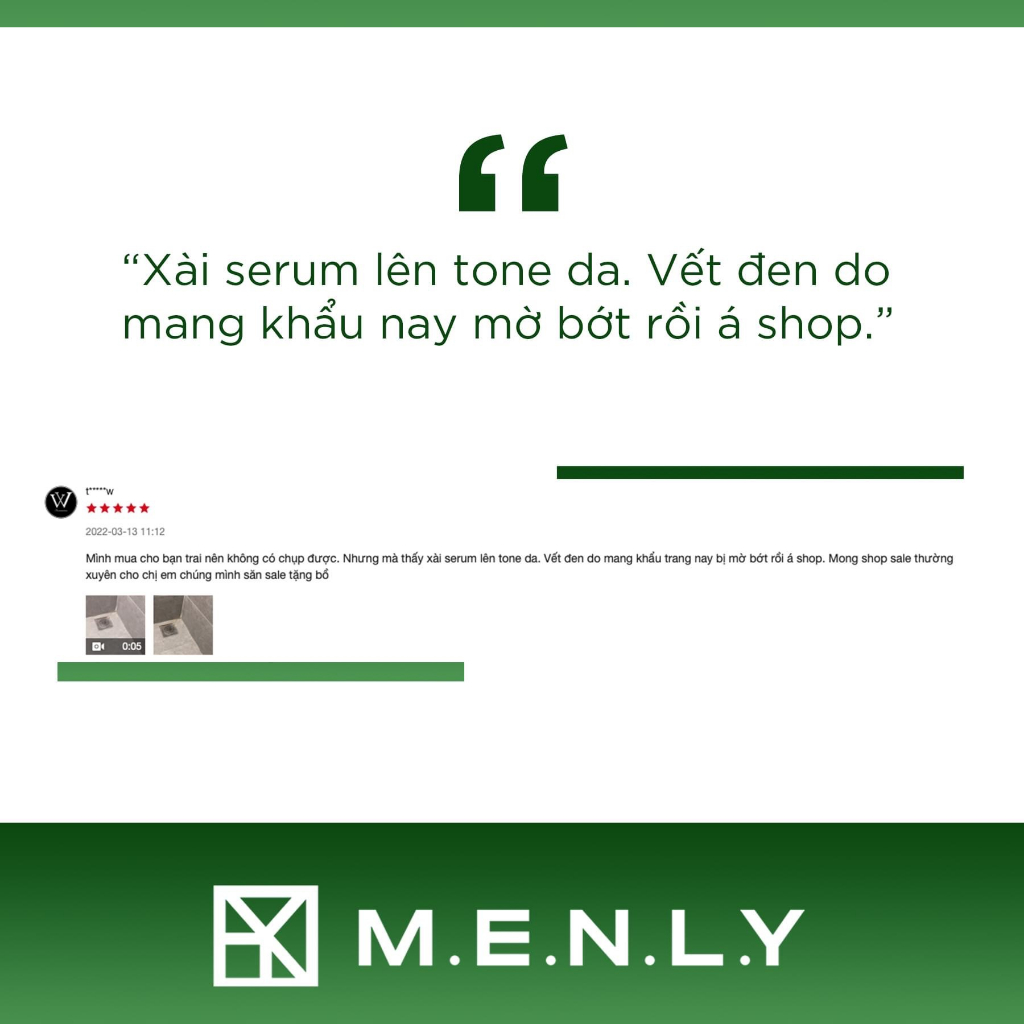Serum trắng da cho nam từ thiên nhiên 5ml