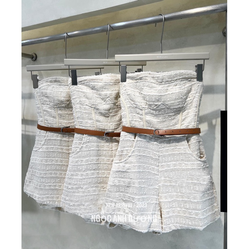 Jump dạ tweed kèm belt