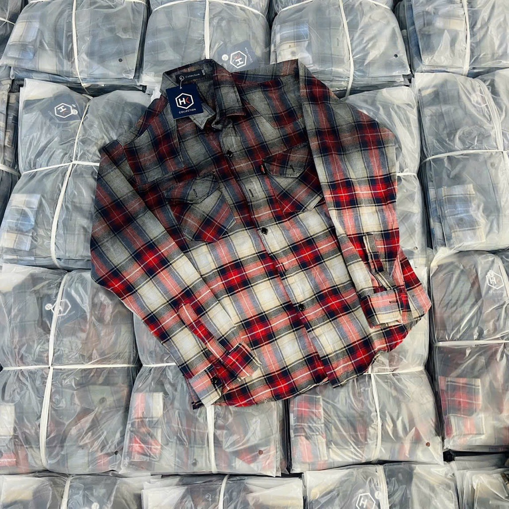 Áo sơ mi nam caro dài tay chất vải nỉ hàn  bền nhẹ  3 màu  mẫu mới-AX STORE