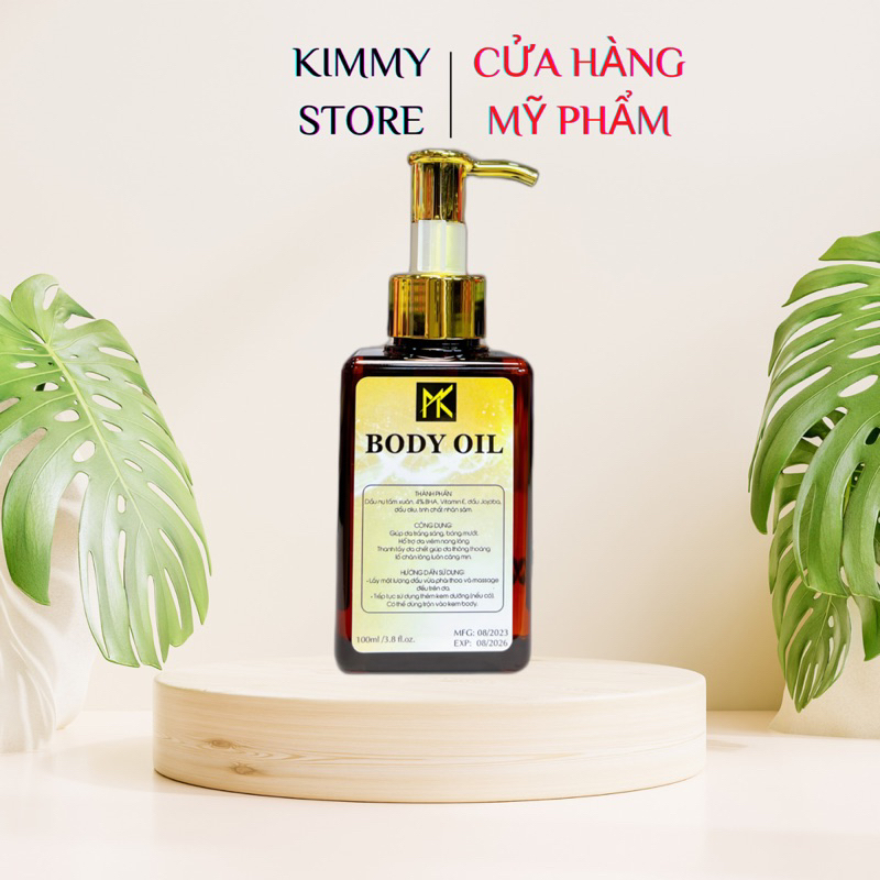 Dầu dưỡng body oil 4% BHA Dưỡng ẩm căng bóng da chai 120ml