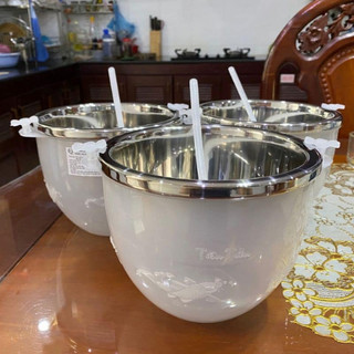 BÁT 2 NGĂN INOX GIỮ LẠNH, ĐỂ LẠNH ĐỒ UỐNG TIỆN DỤNG