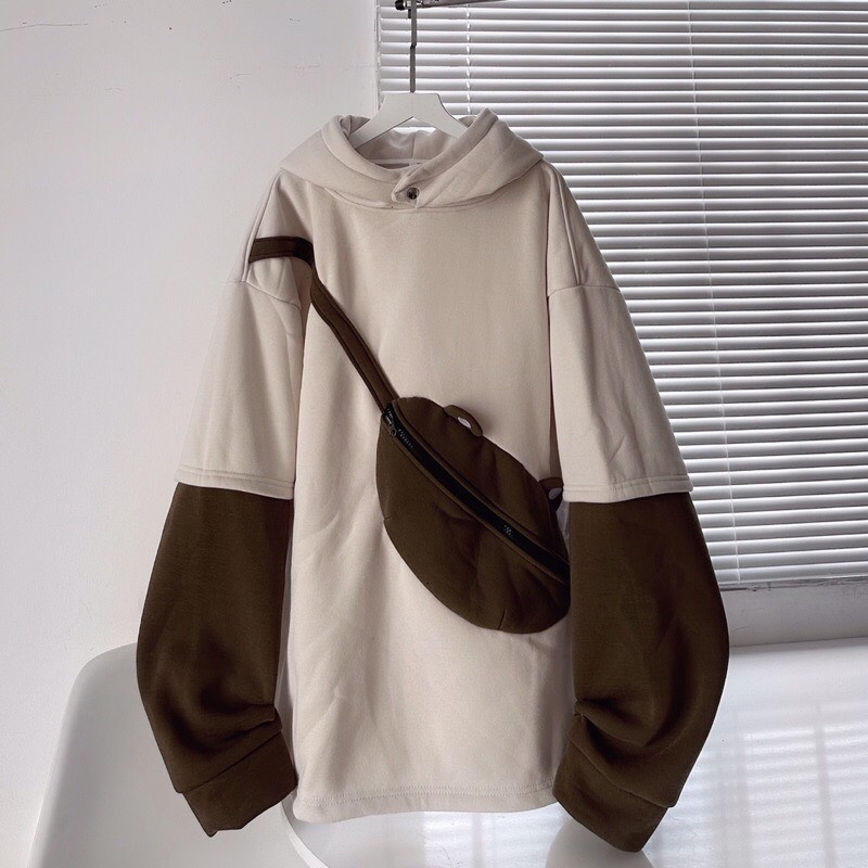 Áo Khoác Hoodie Nỉ Bông, Dussee, Túi Ếch, Phù Hợp Cả Nữ + Nam, Form Rộng, Tay Bồng, Mũ To 2 Lớp, Odin, Teelab, Karanst