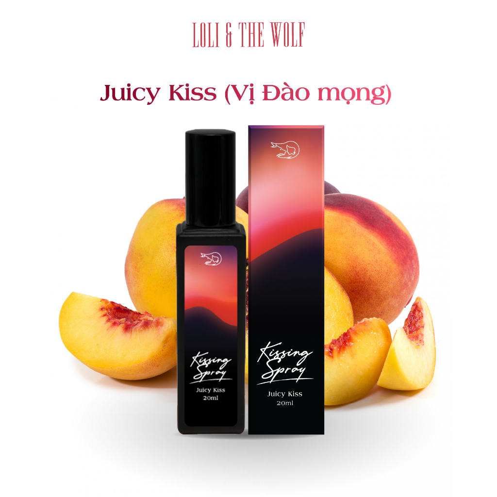 Xịt Thơm Miệng Kissing Spray Loli And The Wolf Hương Trái Cây Juicy Kiss The Mát Bạc Hà Chai 20ml