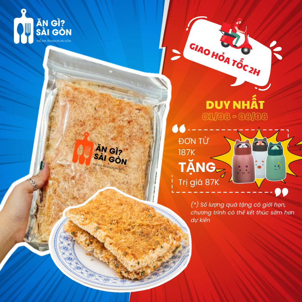 200gr Cơm cháy chà bông tiến vua - Ăn Gì Sài Gòn - Cơm cháy giòn rụm, tan trong miệng, HSD 3 tháng