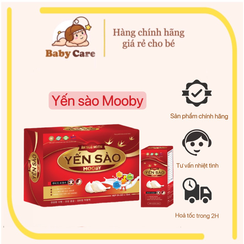 ĂN NGỦ NGON YẾN SÀO MOOBY  nâng cao sức đề kháng, giúp ăn ngủ ngon, dùng cho trẻ em từ 2 tuổi