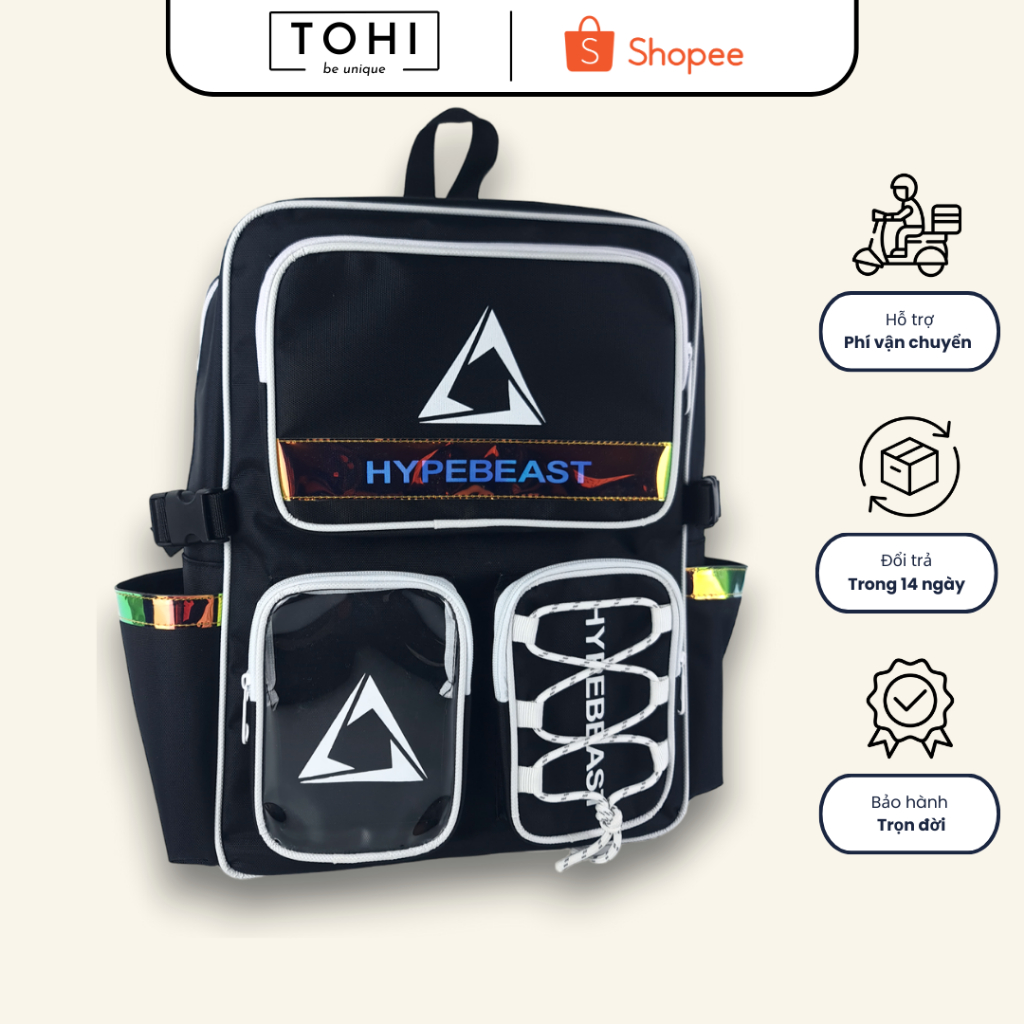 Balo TOHI® Balo đựng laptop vải canvas bền bỉ sang trọng - Kích thước R12cmxD35cmxC40cm