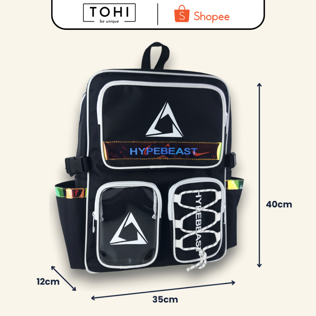 Balo TOHI® Balo đựng laptop vải canvas bền bỉ sang trọng - Kích thước R12cmxD35cmxC40cm