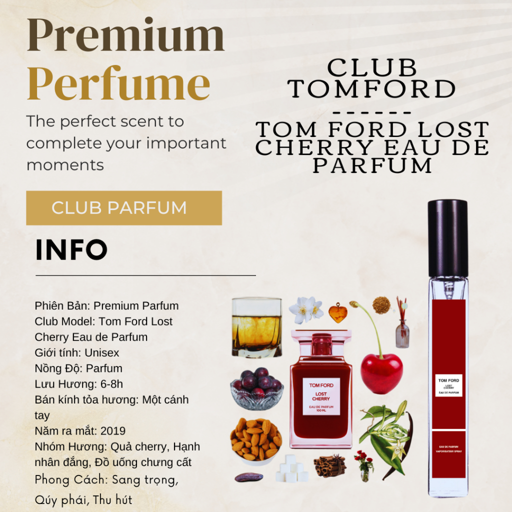 Nước hoa Cao Cấp Unisex Tom Ford Lost Cherry Eau de Parfum