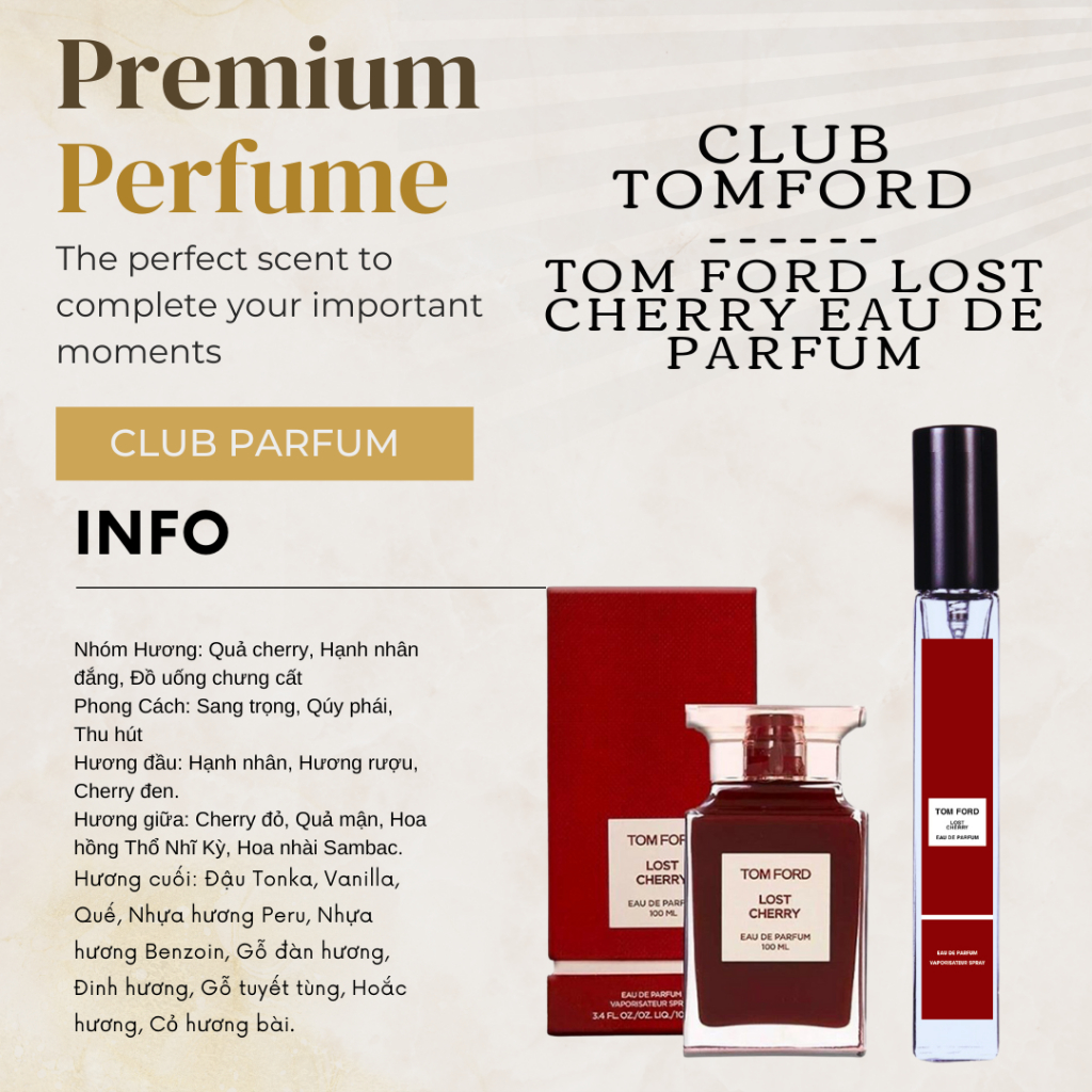 Nước hoa Cao Cấp Unisex Tom Ford Lost Cherry Eau de Parfum