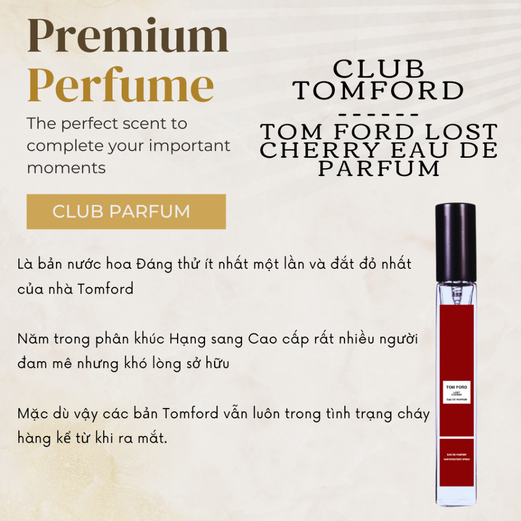 Nước hoa Cao Cấp Unisex Tom Ford Lost Cherry Eau de Parfum