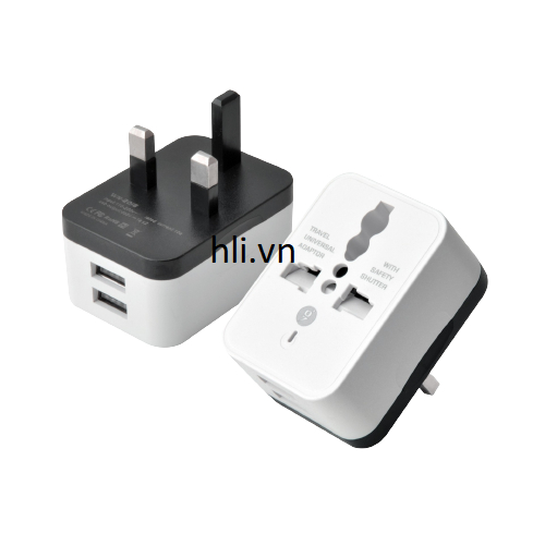 Ổ cắm điện đa năng kèm sạc khi đi du lịch singapore, thái lan, anh, malaysia