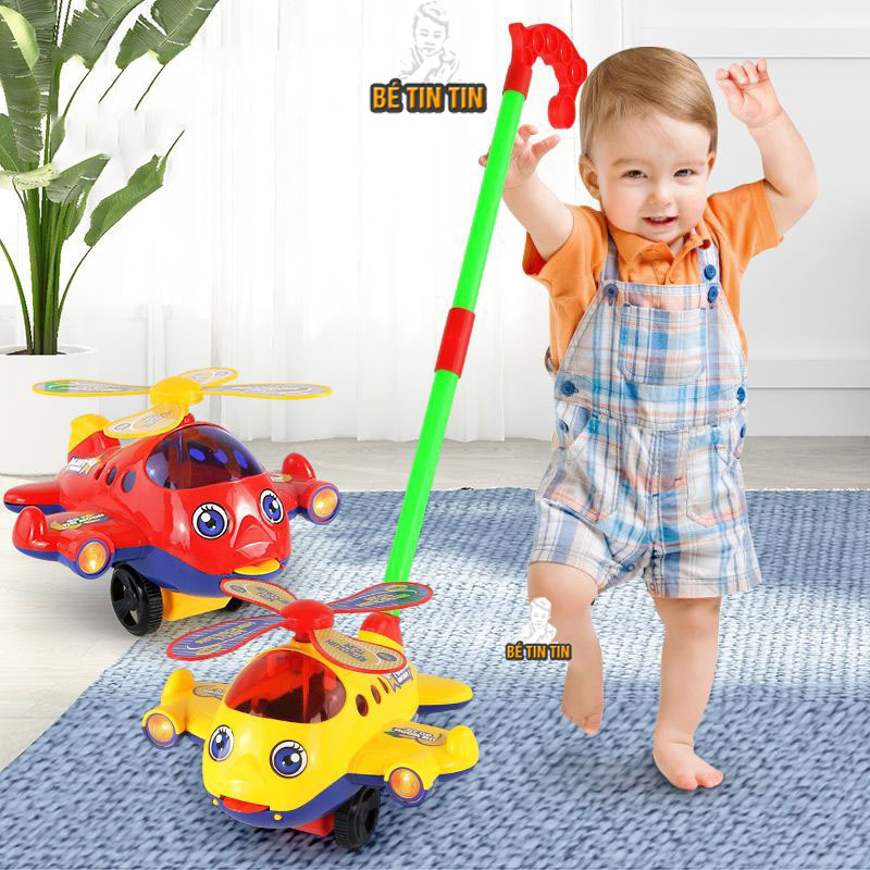 Đồ chơi xe đẩy hình máy bay trực thăng nhiều màu sắc đáng yêu - Đồ Chơi TinTin