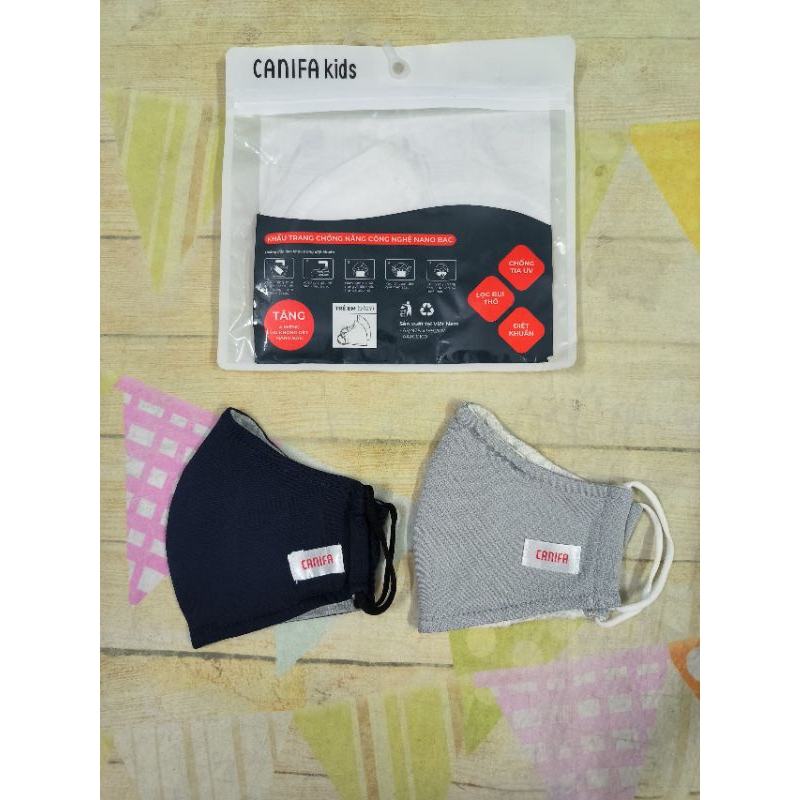 Pack 2 khâủ trang unisex trẻ em Canifa