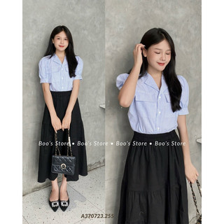 Áo somi sọc nổi