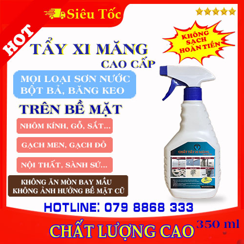 CHẤT TẨY XI MĂNG, TẨY XI MĂNG, DUNG DỊCH TẨY XI MĂNG. CAO CẤP 500ml & 350ml LÀM SẠCH NHANH, HIỆU QUẢ CAO